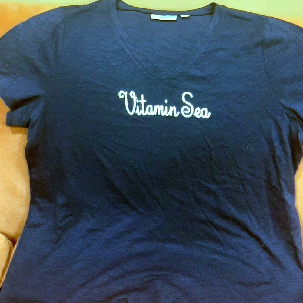 "Vitamin Sea" Navy Blue T-Shirt